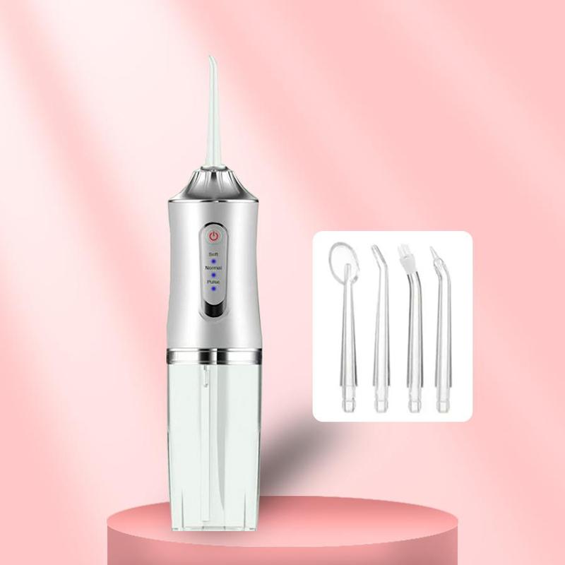 Comfort Electric Water Flosser Tools, 1 Set Durable Portable Rechargeable Oral Irrigator with 4 Multifunctional Nozzle, Personal Oral Care Tools, Daily Care Halloween Christmas Gift, Fall Essentials, Gift For Women Multicolor 4