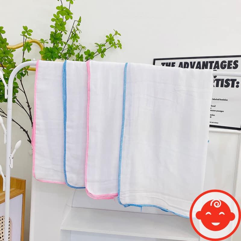 Combo 3c/5c khăn tắm xô XN trắng cho bé sơ sinh 70x70cm