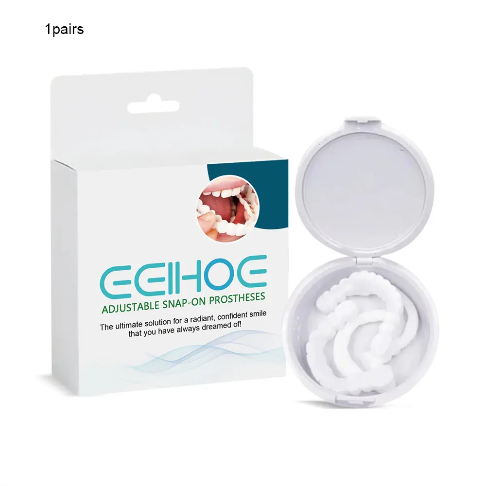 [COD] EELHOE Adjustable Snap-on Dentures Fit Seamlessly With Food-grade Materials, Environmentally Friendly And Safe Dentures, Natural And Durable Dentures 1/2pcs