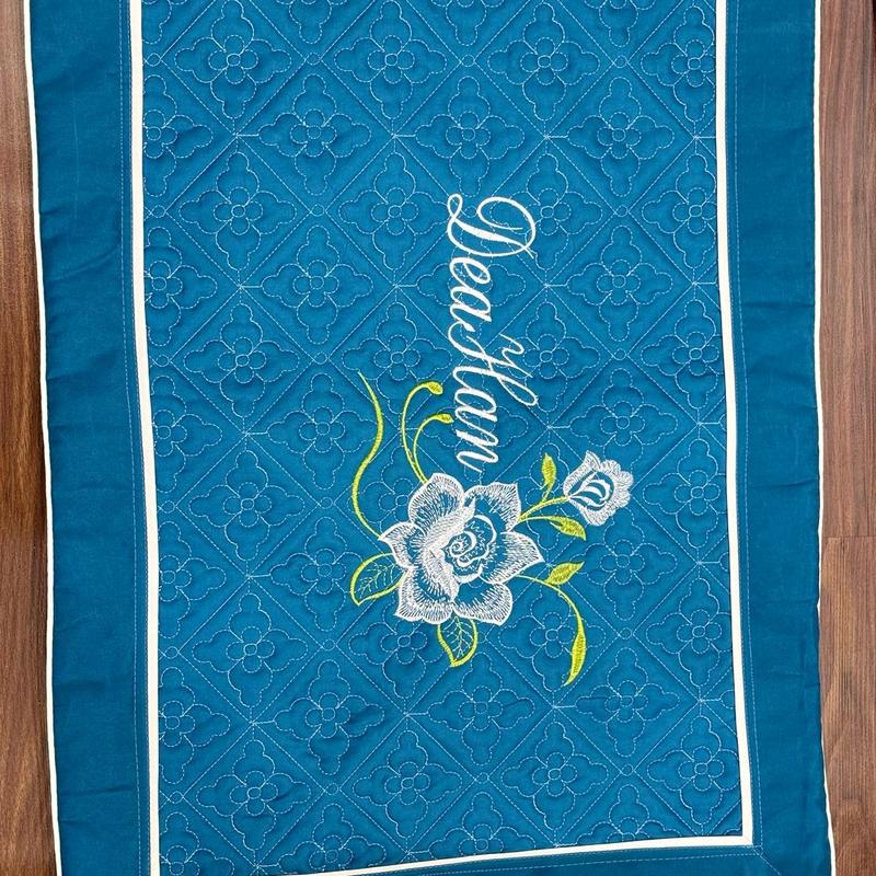 (2 chiếc) Vỏ gối satin poly trần thêu hoạ tiết hoa - kích thước 45x65cm vỏ  gối 7