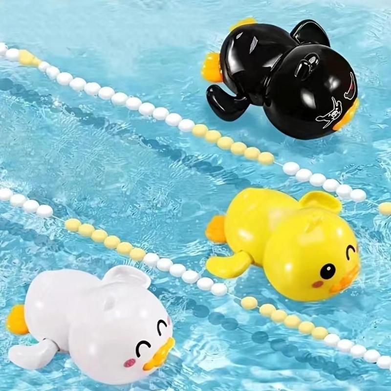 Floating Swimming Duck Bath Water Toy, 1 Count Cute Duck Design Wind Up Toy, Duck Swimming Pool Toy 0