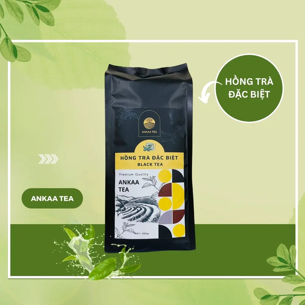 Hồng trà đặc biệt Ankaa gói 500g pha trà sữa, trà hoa quả