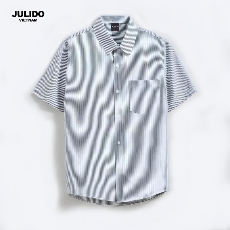 Áo Sơ Mi Kẻ Sọc Ngắn Tay Nam Nữ Hàn Quốc JULIDO Local Brand Unisex Oxford Shirt Menswear