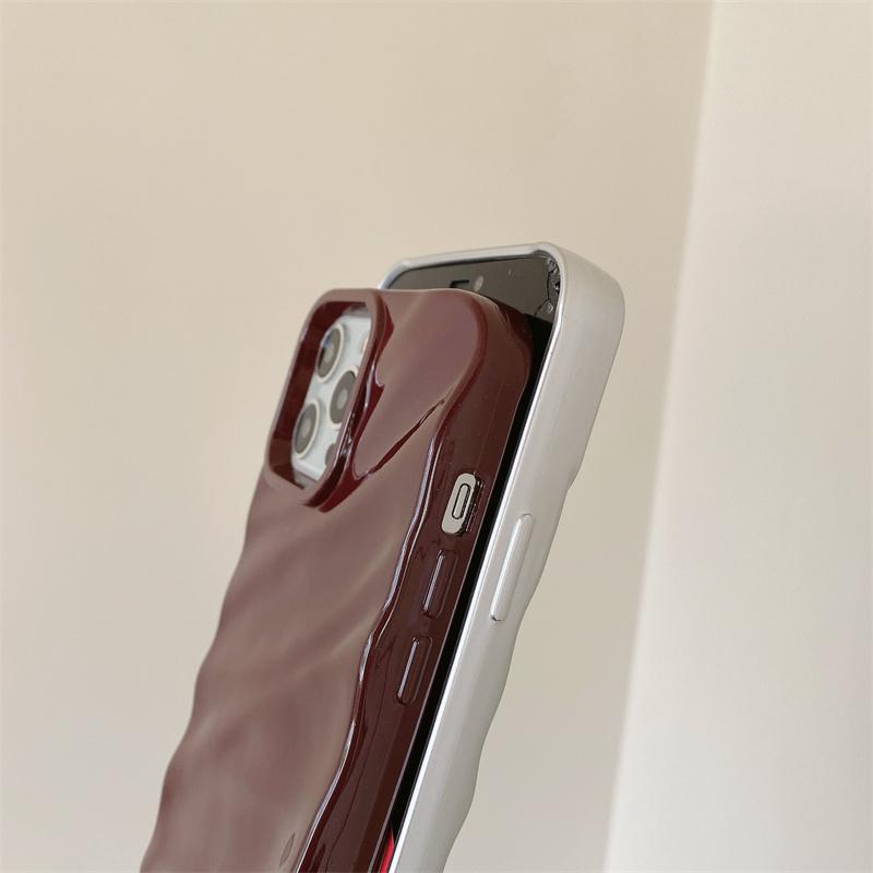Product Introduction of Ốp Điện Thoại Mạ Họa Tiết Gợn Sóng 3D, Thiết Kế Sang Trọng, Tương Thích Với iPhone 16, 15, 14 Plus, 13, 12, 11, Pro Max, X, XR, XS Max, SE 2022, Ốp Lưng Sốc Ốp Lưng 7