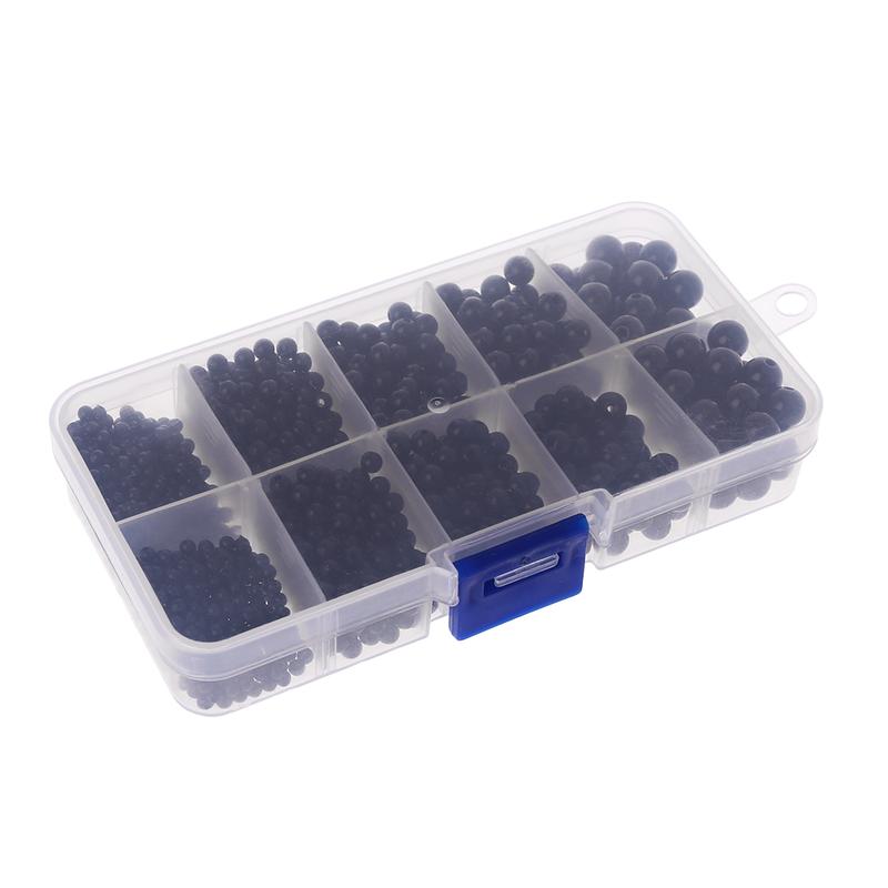 1380Pcs 3mm/4mm/5mm/6mm/8mm DIY for Doll Puppet Plastic Black Eyes Sewing Beads 0