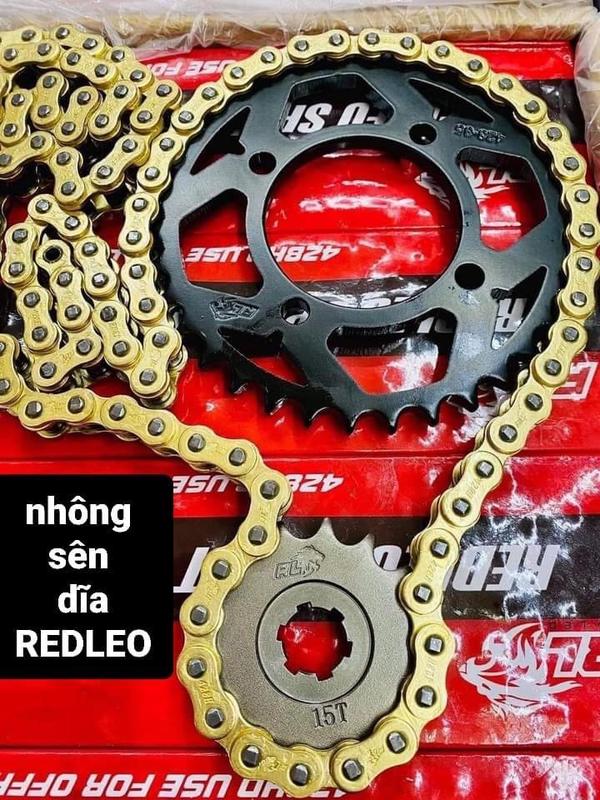 Bộ Nhông Sên Dĩa Redleo chính hãng cho Ex135 Ex150 Ex155 Winner Sonic Raider Wave 110