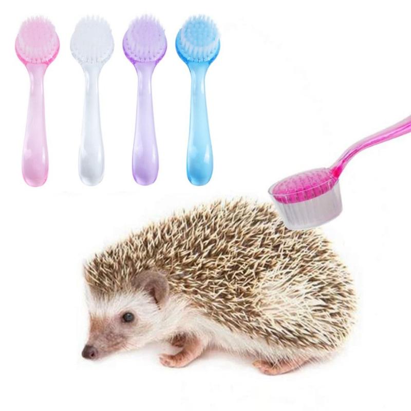 Small Animal Grooming Tools Soft Small Hamster Brush Round Head Long Hair Hedgehog Bathing Brush Hamster Cleaning Brush Bath Mini Brush Bear Cleaning Comb Cleaning 1