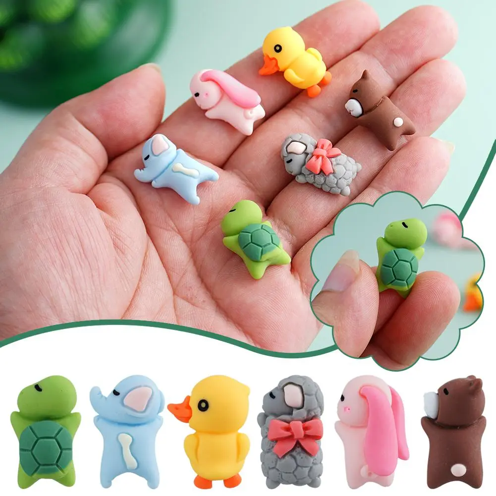 Gương Chiếu Hậu Xe Máy, Đồ Trang Trí Động Vật Hoạt Hình Mini, Mô Hình Resin Đáng Yêu, Có Thỏ, Cừu Và Rùa, M9L1