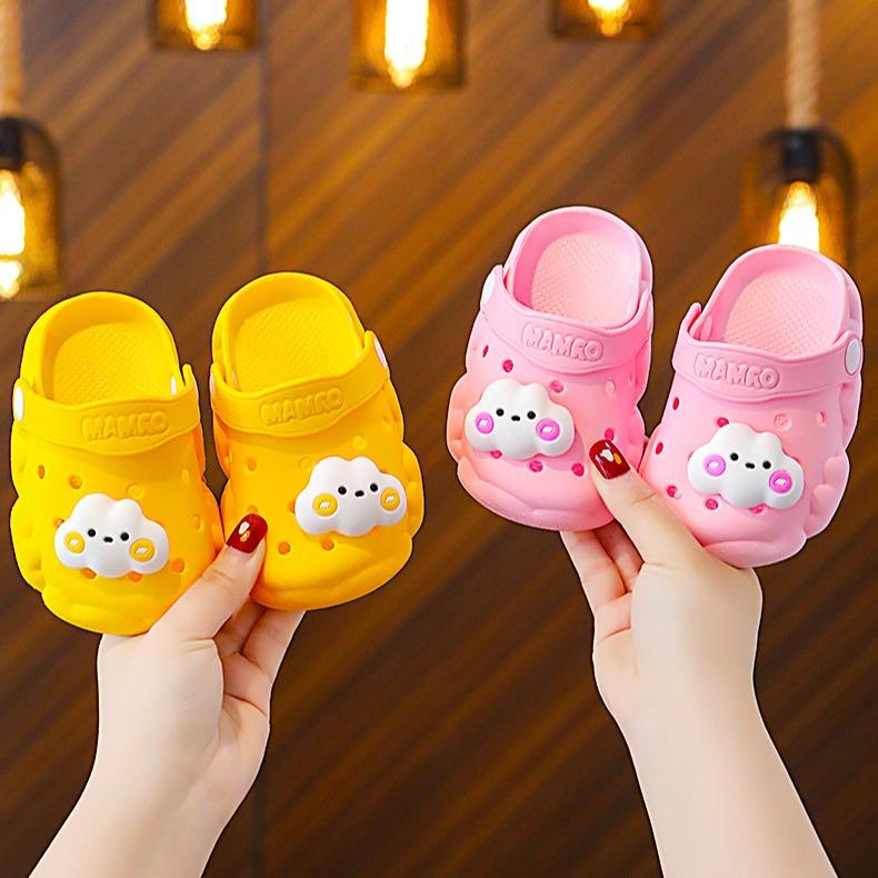 Dép Sục Cho Bé Dép Cross Bé Gái Hình Đám Mây Cute Dép Chống Trơn Trượt An Toàn Cho Trẻ size 1-4 tuổi