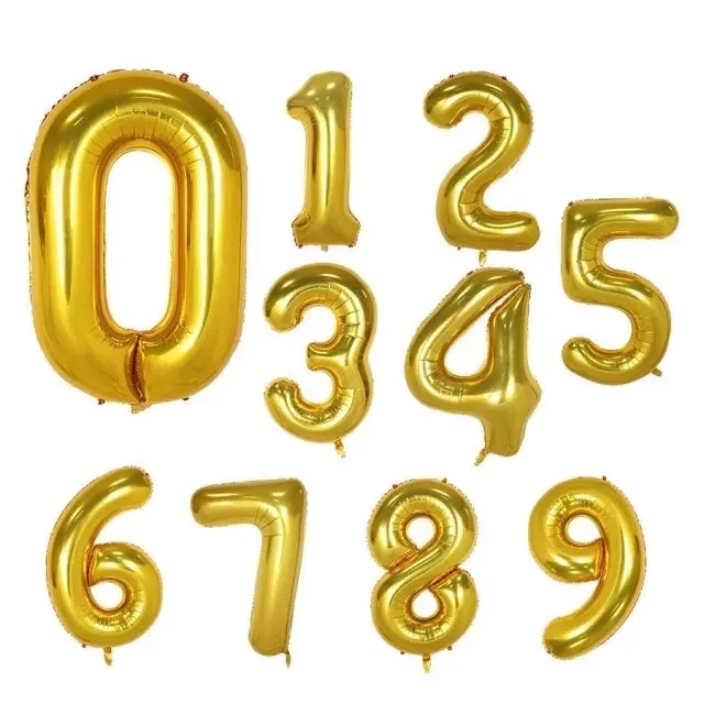 Balon Foil Angka Jumbo 80cm