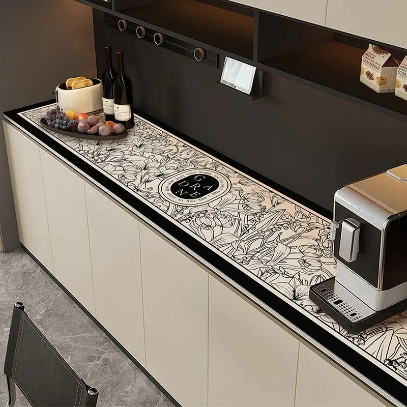 Thảm trải bàn Tấm bảo vệ, Phong cách Cổ Điển Mỹ Thiết kế đơn giản, Cao cấp, Thích hợp cho tủ TV, Tủ chén, Bàn làm việc, Tấm lót giày, Chống thấm nước và chống dầu, Làm bằng da 1
