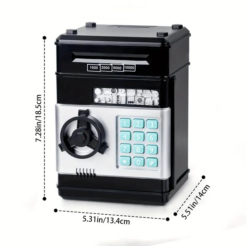 Cash Coin Piggy Bank, Electronic Coin Bank, Money Saving Machine, Home Decor for Living Room, Bedroom, Office(Batteries Powered, Batteries Not Included) 5