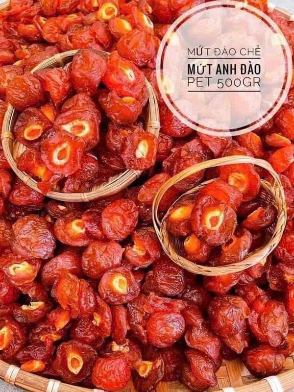 Ô Mai Anh Đào Chẻ Đôi Pet 500gram - Ăn Vặt Chua Ngọt Siêu Ngon Snack Food