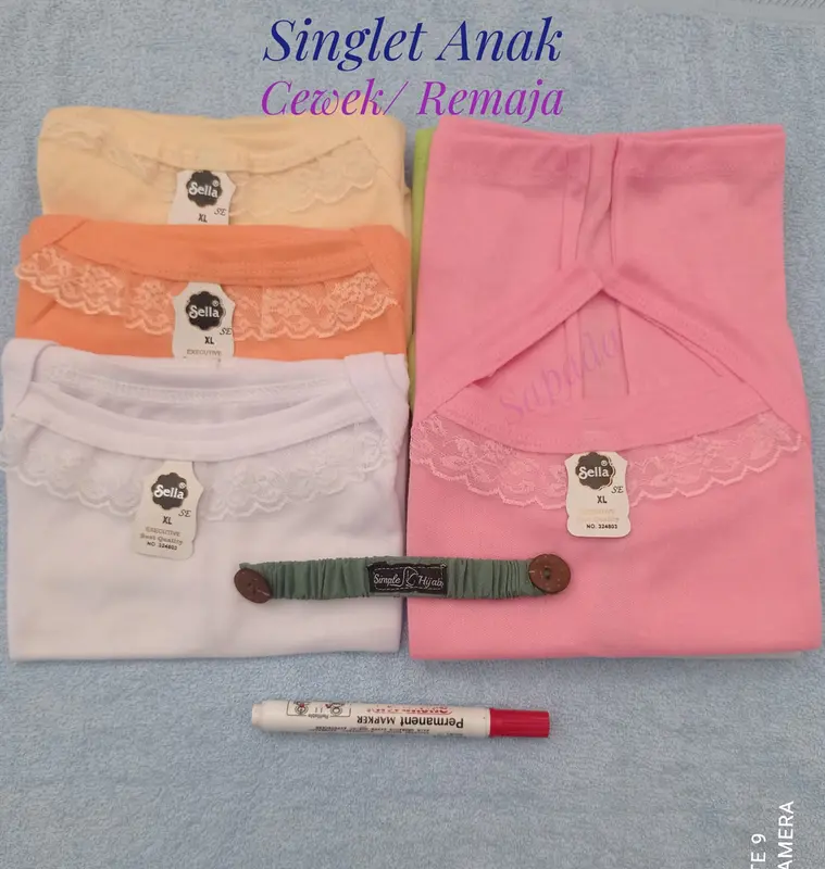 6 Pcs Singlet Anak Perempuan, Kaos Dalam Anak cewek Kaos Singlet anak, daleman anak Perempuan, Fashion Anak 5