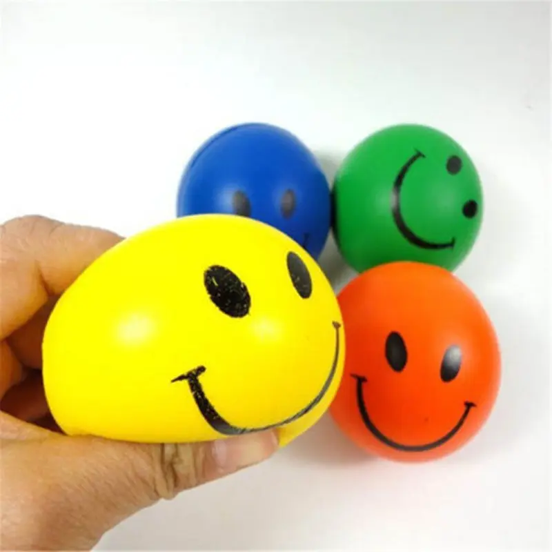 Smiley Face Release Stress Anti Stress Reliever Ball Stressball ADHD Autism Mood Squeeze Toys