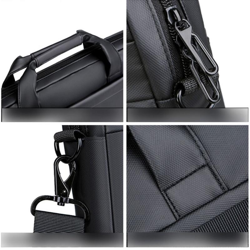Product Introduction of New Business Briefcase Bag Waterproof 15 Inch Laptop Bag Leather Shoulder Office Handbag Men 13