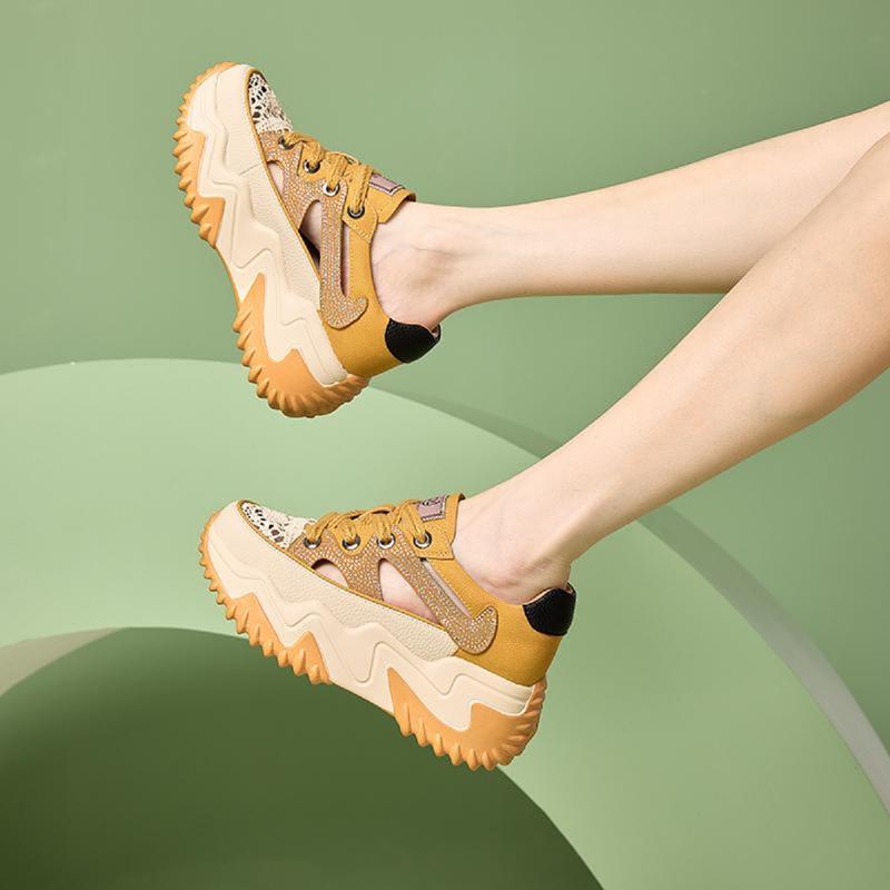 Giày thể thao nữ đính đá Hàn Quốc Thoáng khí 5cm Shoes Sneaker 5