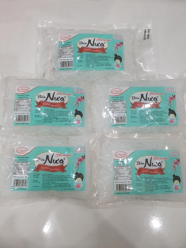 Vị Nguyên - 5 Gói Bún Nưa Keto Das Vị Nguyên 160g - Gói nhỏ dễ sử dụng- date mới Hữu cơ Không đường Lượng đường thấp Ít chất béo Tự nhiên