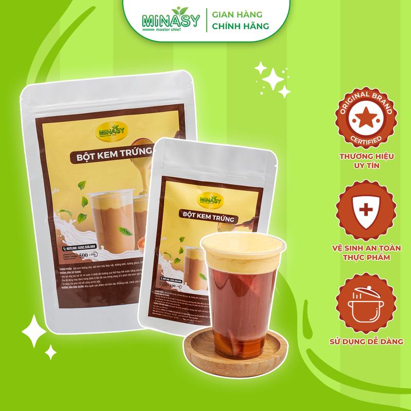 Bột kem trứng trà sữa tự nấu béo ngậy Minasy