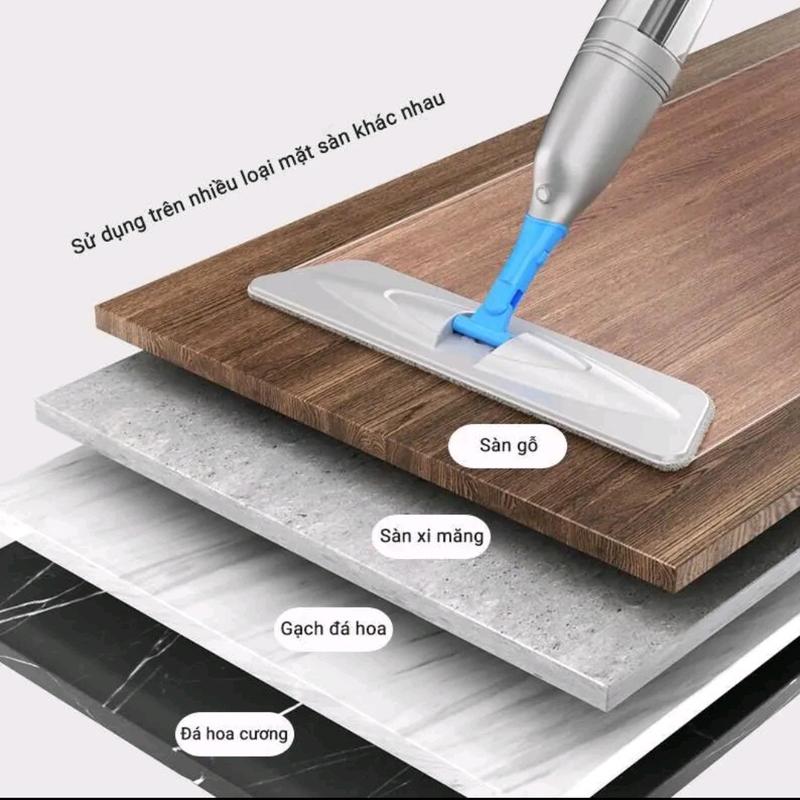 Cây lau nhà phun sương, làm sạch xoay 360 độ - Thông minh, tiện dụng 3