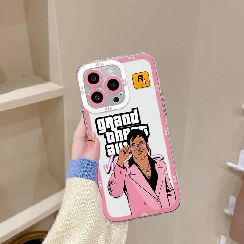 Product Introduction of Ốp Điện Thoại Gta Vice City, Trò Chơi Nóng Bỏng Sang Trọng, Ốp TPU Mềm Trong Suốt, Tương Thích Với iPhone 16, 15, 14, 13, 12, 11, Mini, Pro Max, X, XR, XSMax, 6S, 6, 7, 8 Plus, SE 12