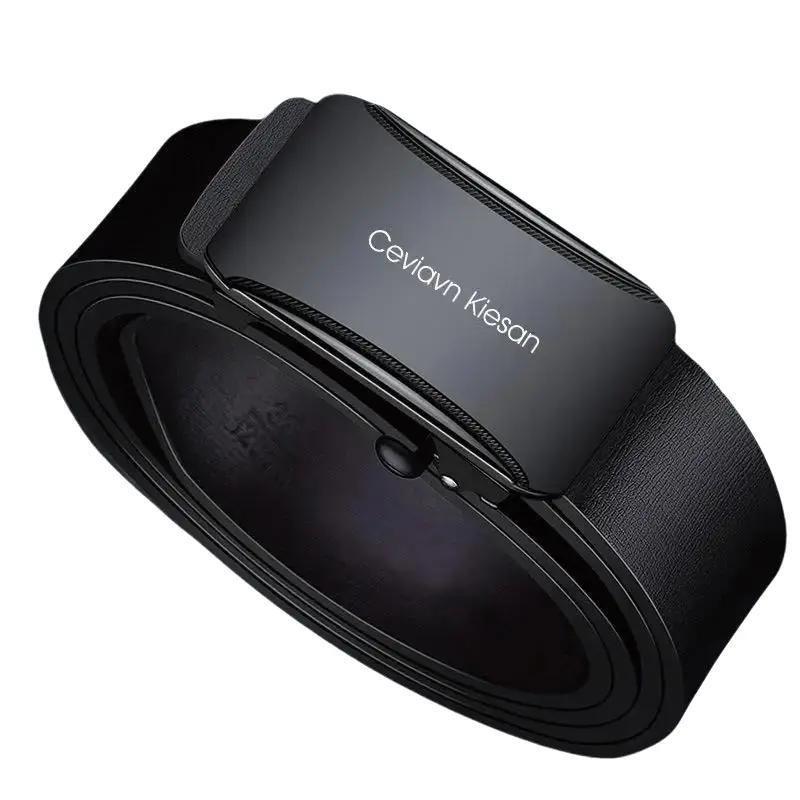 Thắt lưng da dây nịt nam khóa tự động Hàn Quốc - Loại 1 Voi Cao Su