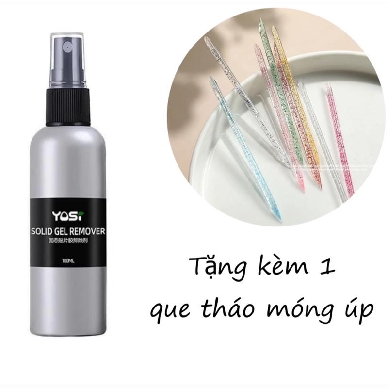 Chai xịt tháo úp bằng base, gel, keo-phụ kiện làm nail ( tặng kèm que nhựa tháo móng úp)