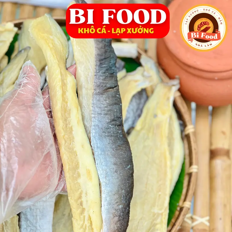 Khô cá dứa cọng 3 nắng loại 1 - TẶNG SỐT ME - BIFOOD - khô cá dứa cọng được tẩm vị vừa ăn không mặn thịt dai thơm mềm - FREESHIP 5