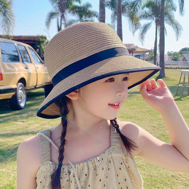 Mũ Chống Nắng Cho Trẻ Em, Vành Lớn, Thích Hợp Cho Mùa Hè, Cho Bé Gái, Chống Nắng, Mũ Đi Biển, Mũ Bucket Cho Bé Gái, Làm Bằng Rơm, Lý Tưởng Cho Các Hoạt Động Bờ Biển 3
