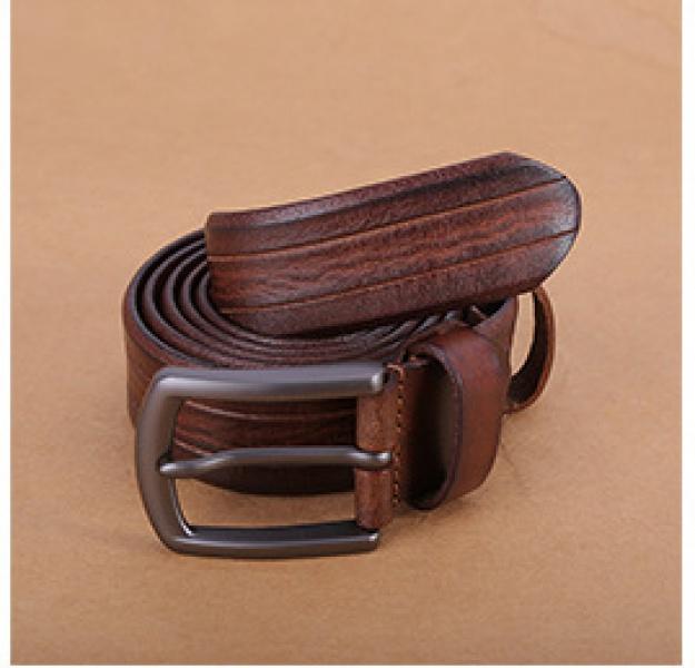 Product Introduction of 2024 New Crocodile Pattern Belt Men's High-End Belt Wholesale First Layer Cowhide Smooth Buckle Casual Belt Pant Belt 24