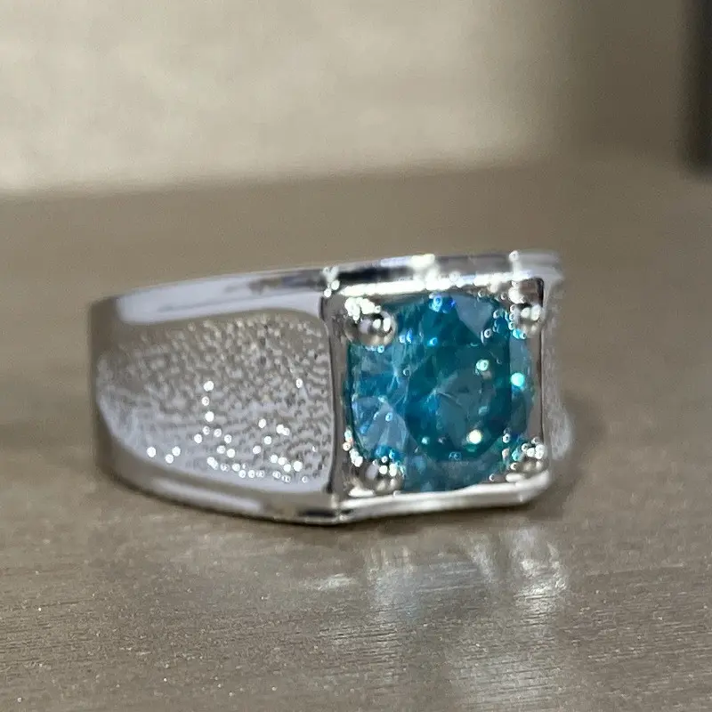 XIMILU-Nhẫn độc đoán độc đáo dành cho nam giới, đồ trang sức sáng bóng mờ, Xanh Biển Xanh Lá dành cho phụ nữ, thời trang Hàn Quốc, Cặp đôi, nhẫn tinh khiết dành cho nam giới, quà tặng Valentine dễ thương cho bạn gái 8