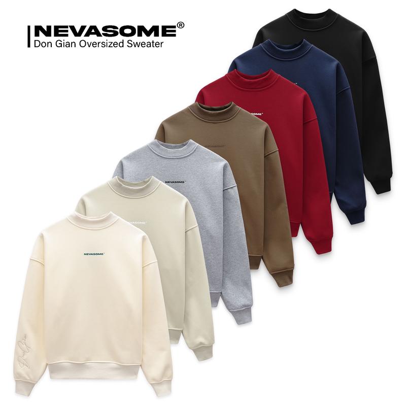 [Độc Quyền] Áo Sweater NEVASOME x Đơn Giản - Nỉ lót Lông Cừu 7 Màu Local Brand Cotton 420 gsm Nam Nữ Form Oversize Dài Tay Menswear Womenswear