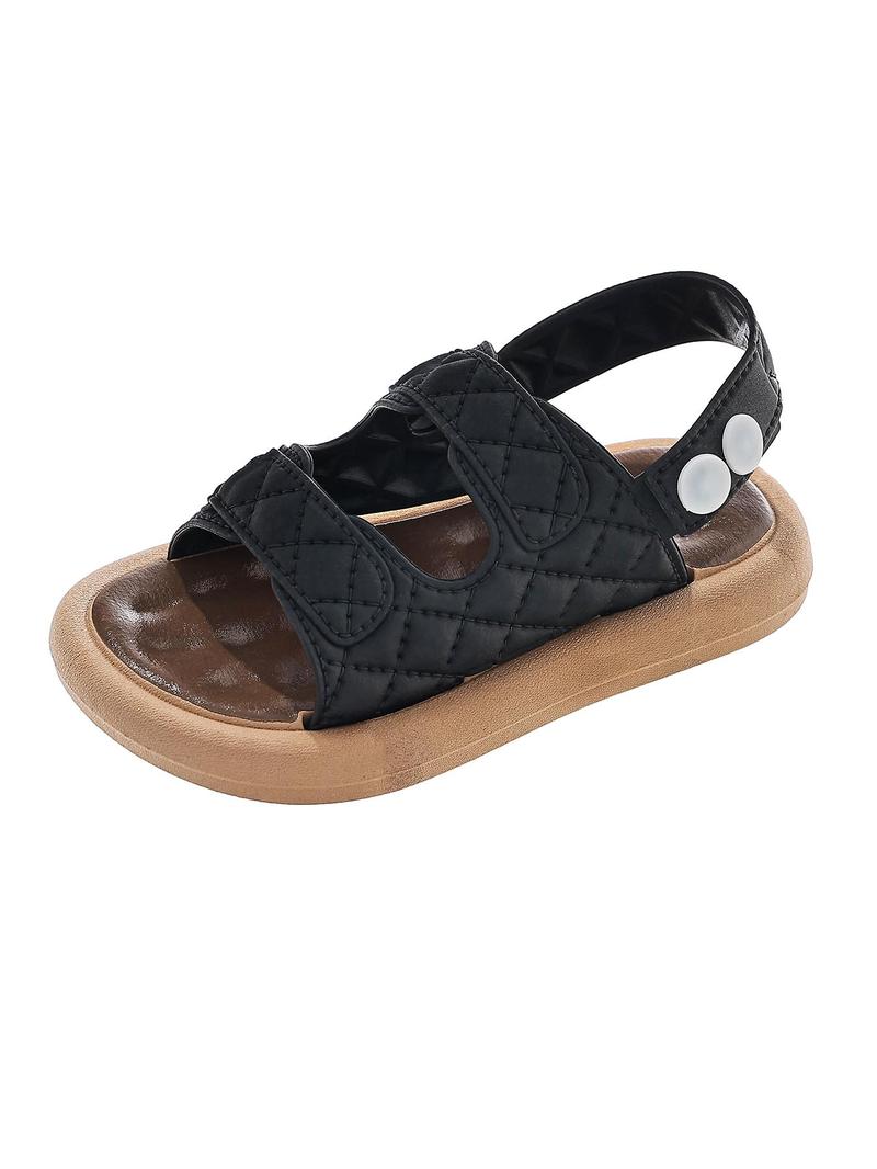 Product Introduction of Unisex's Summer Fashionable Quilted Design Quilted Sandals, Casual Soft Sole Sandals for Beach, Non-slip Sandals for Boys & Girls 9