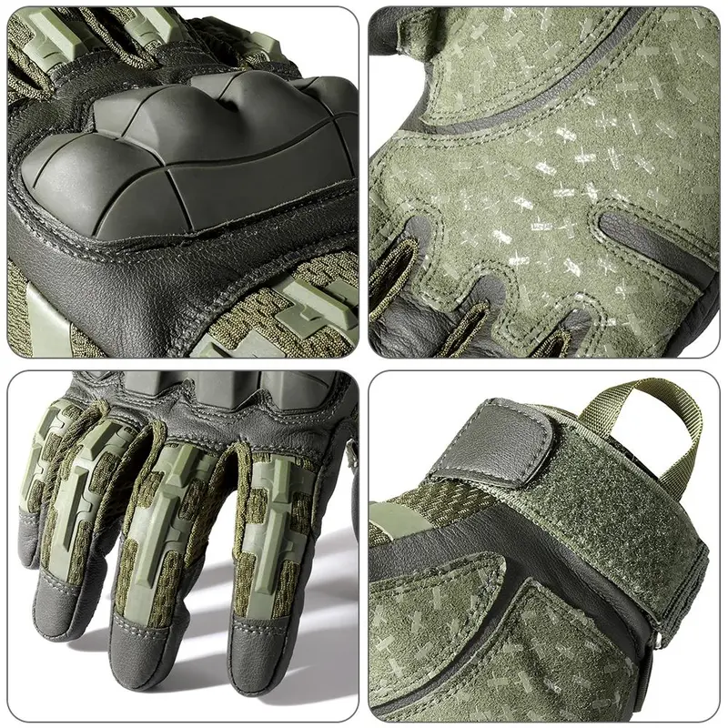 Outdoor Sports Gloves, High Sensitivity Touch Screen Pu Leather Outdoor Mountaineering Training Gloves, Motorcycle Glove, Hunting Cycling Sports Gloves, Men Gifts Ideas, Gift for Boyfriend Husband, Gym Accessories, Hobbies Ideas, Protective Gear 8