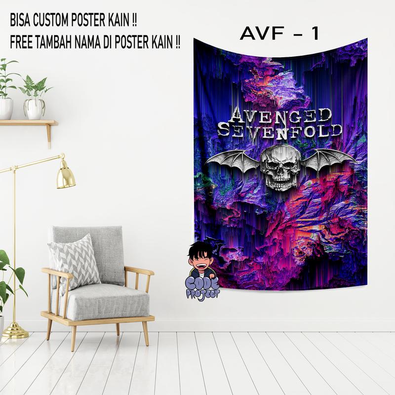 Product Introduction of POSTER KAIN AVENGED SEVENFOLD - hiasan dinding kamar - dekorasi rumah dan kamar - pajangan dinding gambar avenged sevenfold - Ukuran 90x140cm 14