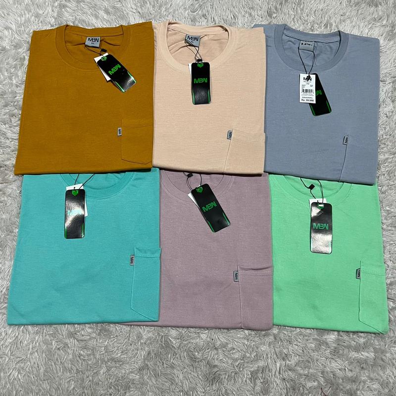 (Paket isi 4 Pcs) Kaos Pocket Saku MBN Pria Wanita Fashion Army Cream Distro Hitam Katun 8