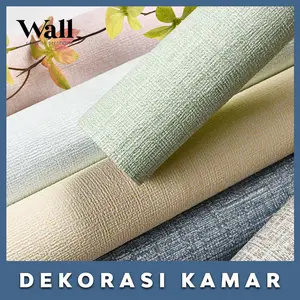 Wallpaper Linen Roll Wallpaper Dinding Stiker Dekorasi Kamar Sticker Dinding Wall 280cm*50cm*2mm