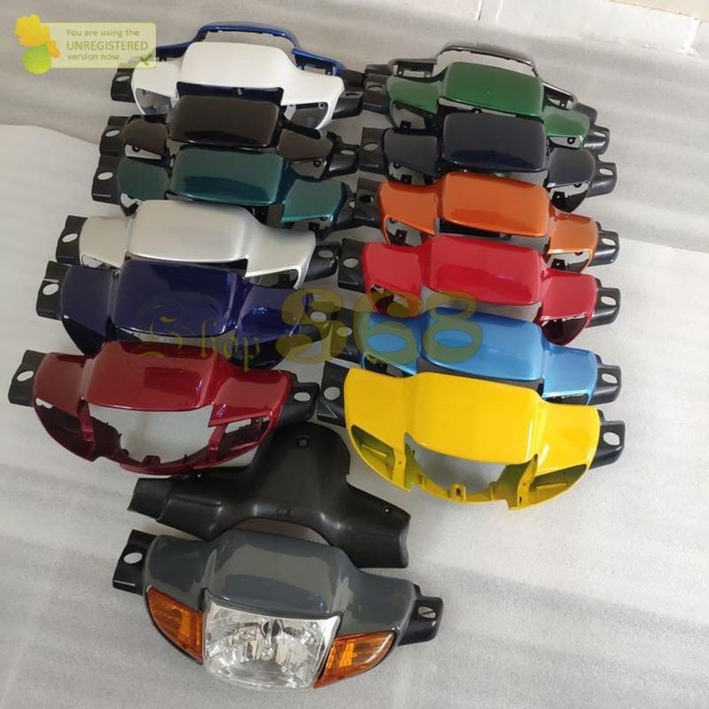 Combo đầu đèn 4 món Loại 1 bóng: ốp đầu, gáy đen, pha đèn, 1 đôi xi nhan gắn xe Wave Thái, Wave anpha, Wave ZX