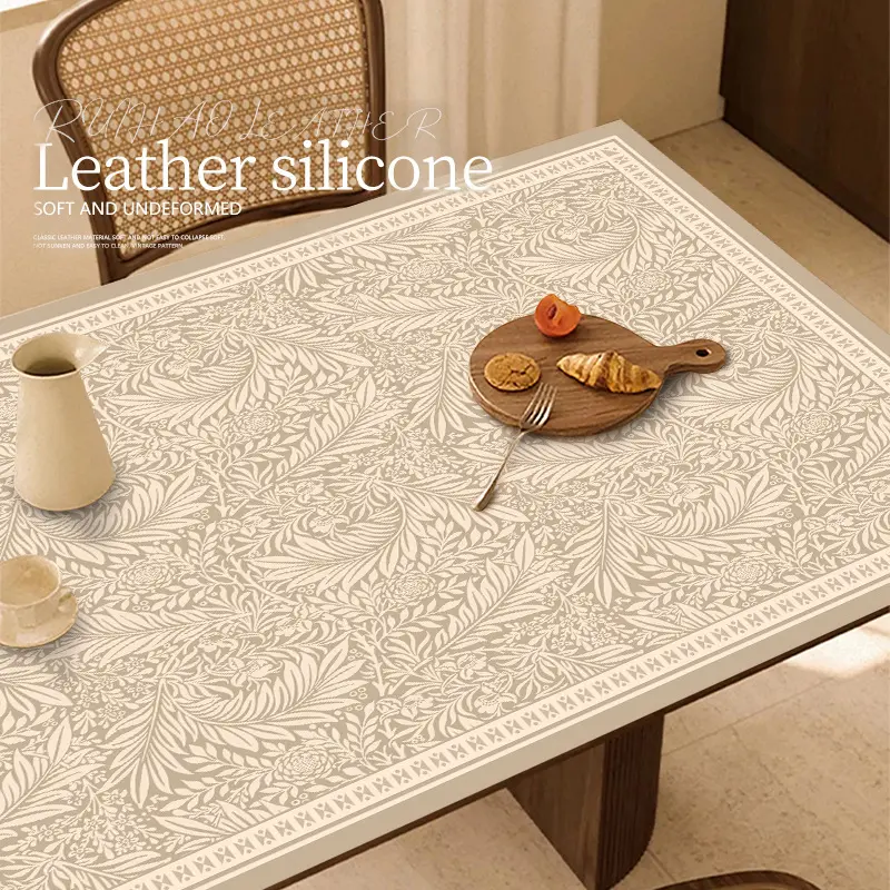 American Style Tablecloth Light Luxury High-end Waterproof Leather Oil-proof Washable Table Mat Heat Insulation Mat Heat-resistant Coffee Table Protector
