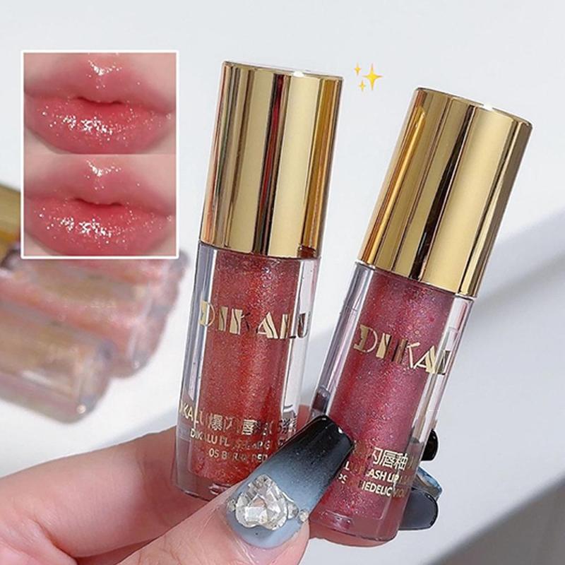 Product Introduction of DIKALU Sparkling Lip Glaze Mirror Lip Glaze Fine Glitter Lip Gloss Transparent Lip Gloss Water Gloss Lipstick 21