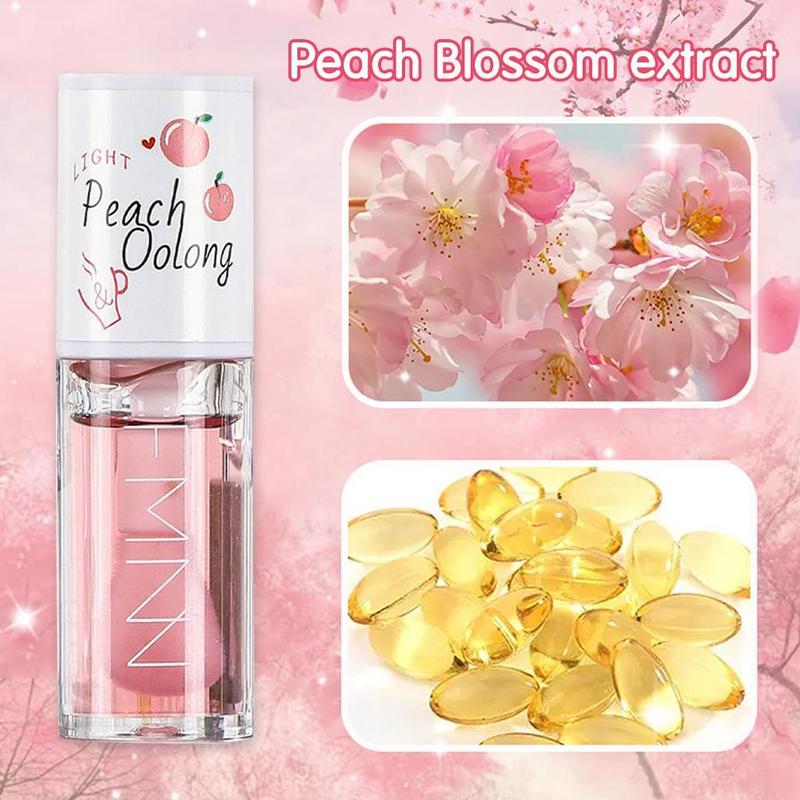 Product Introduction of Long Lasting Moisturizing Lip Oil Honey White Peach Lip Oolong Lines Desalination Tender Repair Moisturizing Cosmetics 14