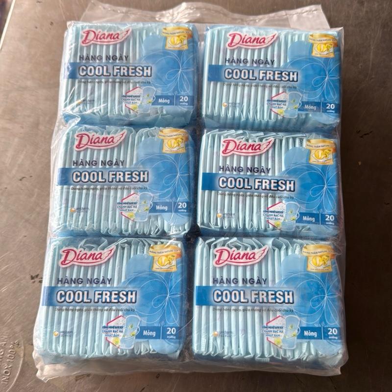 băng vệ sinh diana cool fresh hàng ngày 6 gói 20 miếng 1 gói Nữ Women Tampon