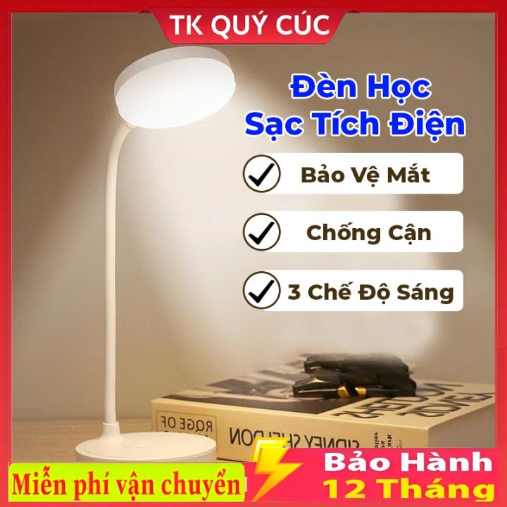 Đèn Học Để Bàn Chống Cận M1 Sạc Tích Điện, Bảo Vệ Mắt, 3 Chế Độ Sáng .