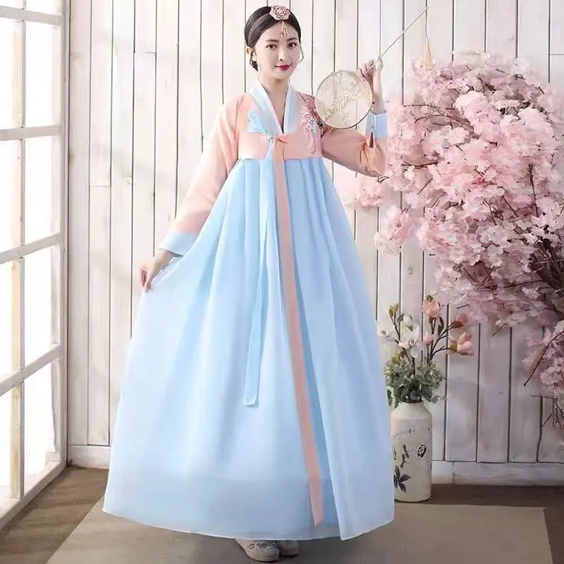 Hanbok Cung Điện Seoul Trang Phục Cổ Trang, Váy Biểu Diễn Thanh Lịch, Dành Cho Nữ, Thích Hợp Để Hóa Trang Và Đám Cưới, Phong Cách Hàn Quốc