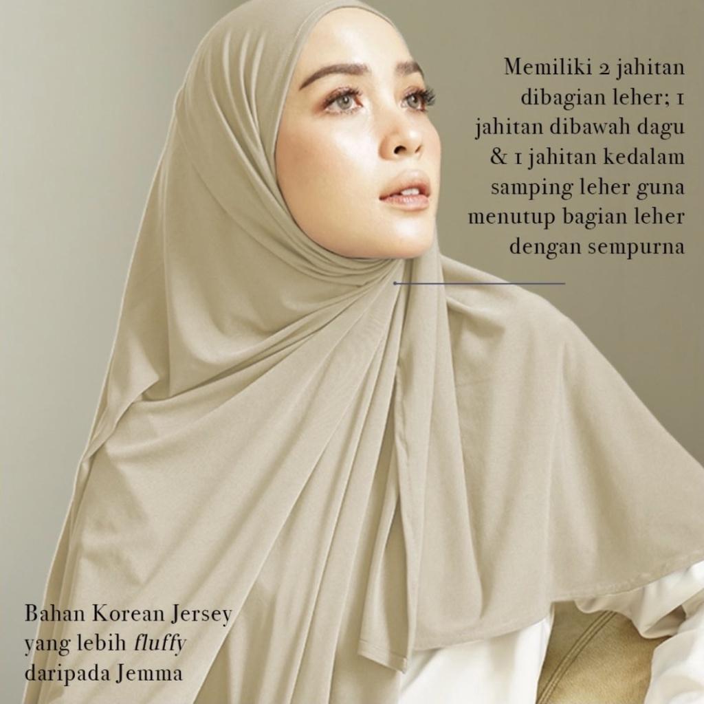 Hameeda - Hannah Instant Hijab | Jersey Bergo Pashmina Panjang Muslim Kerudung Santai Wanita