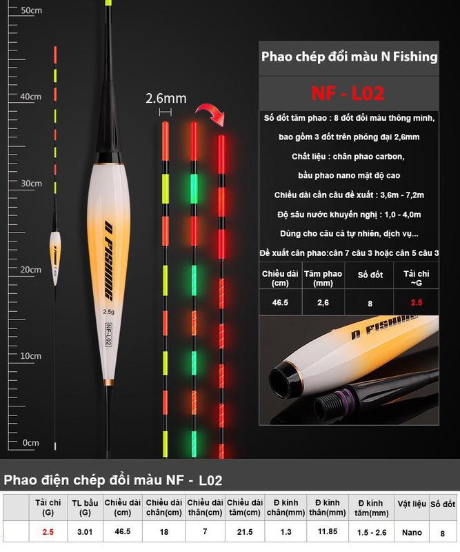 phao câu dài - Phao chép đổi màu NFishing Câu Cá Đi Câu Bắt Cá Đồng 5