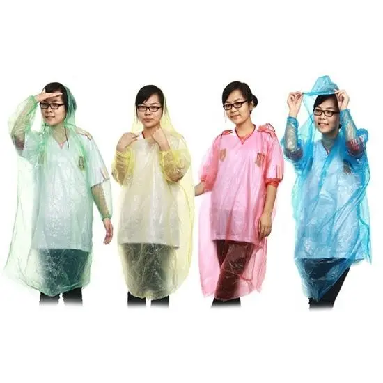 Jas Hujan Tipis Bahan Plastik Dewasa