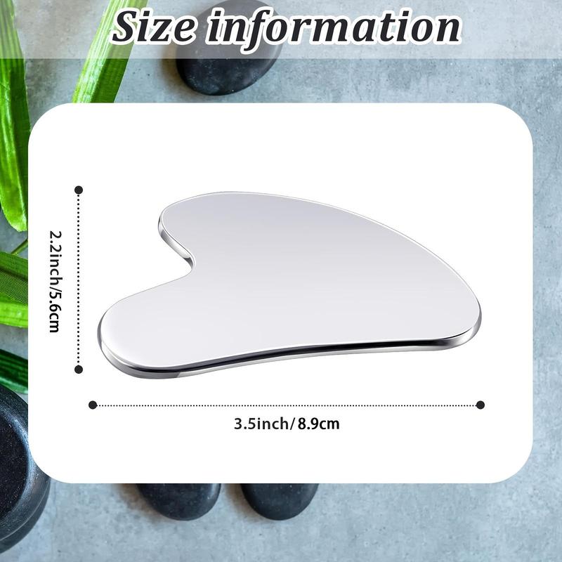 Stainless Steel Gua Sha Facial Tool, Manual Massage Tool for Face, Body, Eyes, Neck, Skin Care Gifts for Women & Men 1
