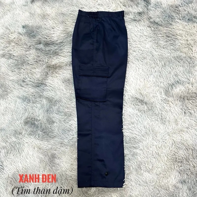 Quần bảo hộ lao động Nam,vải kaki, Có Túi hộp,Dáng xuông,Cạp chun,thoải mái khi mặc 7