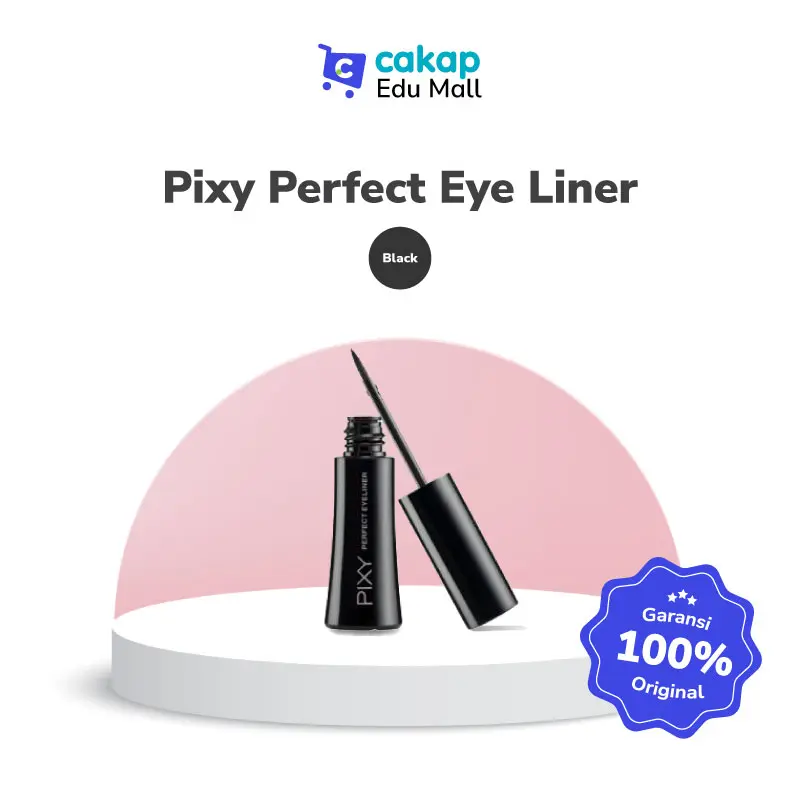 Pixy Perfect Eyeliner Black Waterproof Hitam Tahan Lama BPOM Eyeliner Cair Edumall 0
